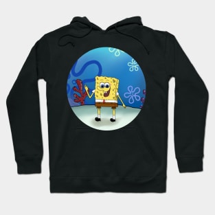 My yellow square friend round design Hoodie